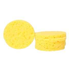 MEETOOT 6pcs Soldering Iron Cleaning Sponge 5.1cm Round Sponge High Temperature Sponge Welding Platform Sponge Welding Clean Pads