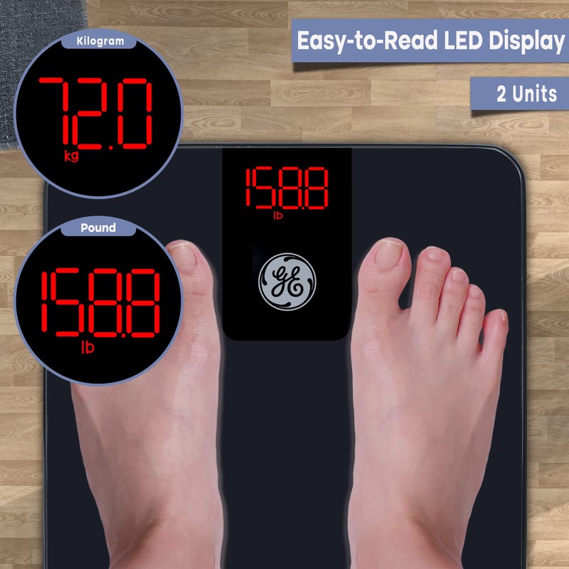 GE Digital Bathroom Scale for Weight, Smart Bluetooth Body Weight