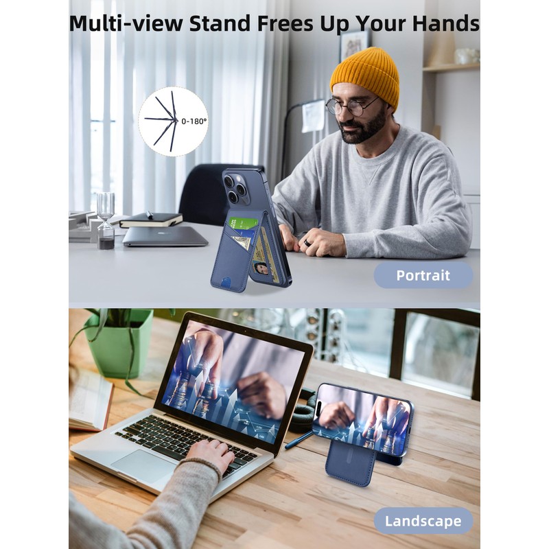 TopMade for MagSafe Wallet Stand, Works with Apple Find My,