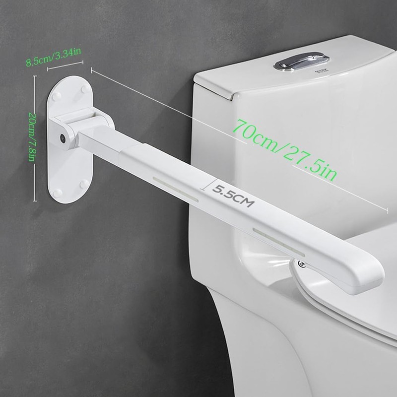 WWWHZGYS Toilet Grab Bars,Flip up Grab Bars for Bathroom,Folding Grab