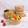 JAYEEY 25OZ Disposable Kraft paper bowls with lids, Food containers