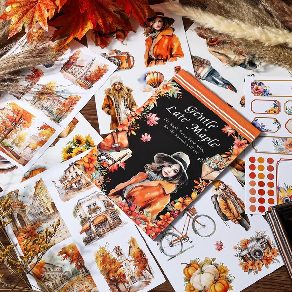 Auguro Scrapbook Stickers Book with 200 Stickers A5 Size Scrapbooking