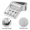 Soap Dish with Draining Tray, Double layer Stainless Steel Soap