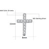 AoedeJ Cross Stud Earrings Sterling Silver Cubic Zirconia Religious Cross