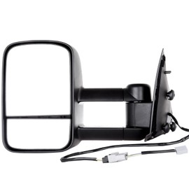 Aintier Tow Mirrors Pair suitable for 1997-2003 For Ford For F150 Standard Extended Cab with Power Adjusted No Heated No Turn Signal Light Black HousingTowing Mirrors