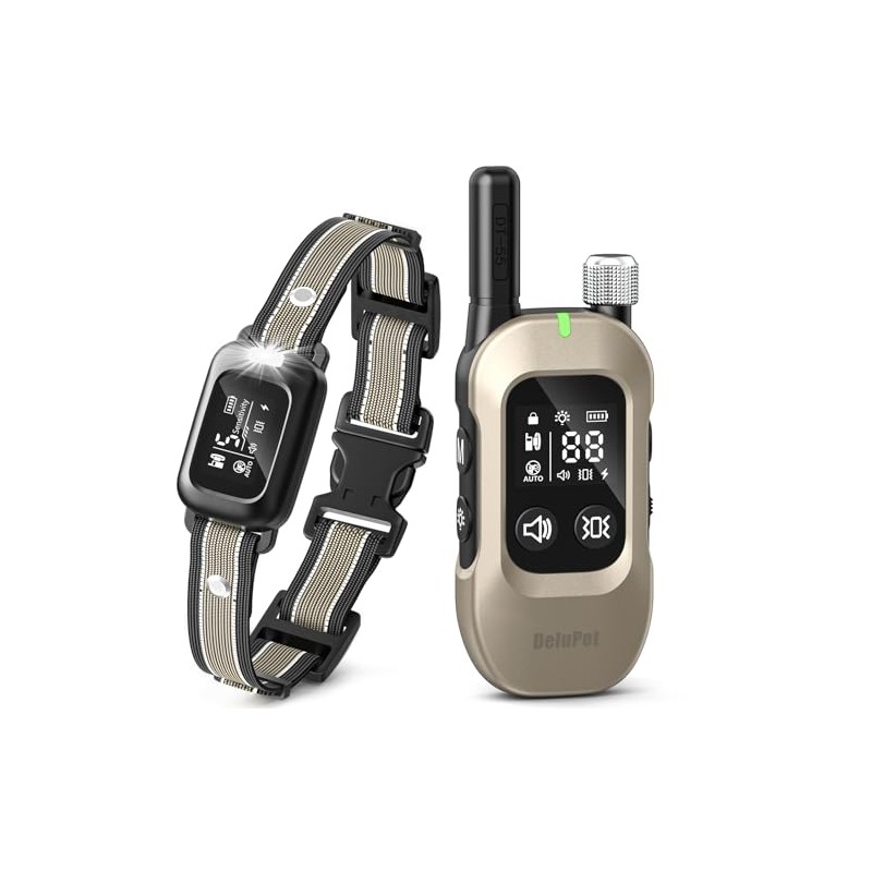 Delupet 2-in-1 Dog Bark & Shock Collar – 4500FT Dog