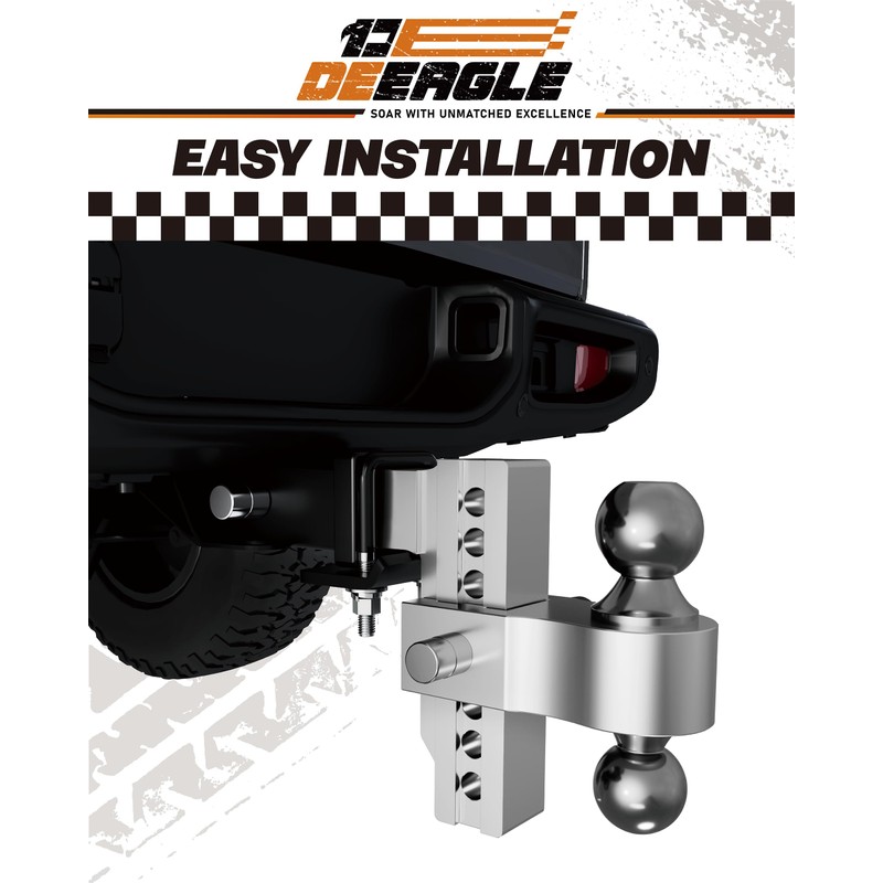 DEEAGLE Hitch Tightener Anti Rattle Stabilizer for 1.25" to 2"
