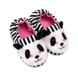 Girls Cute Slippers Fluffy Fuzzy Winter Warm Slippers Cartoon Animal Plush Indoor House Slip-on Shoes
