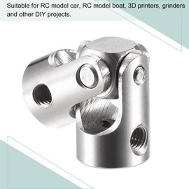 sourcing map Swivel Universal Joint Shaft Coupling 3 mm to 3.17 mm Inner Diameter L23 x D9 with Screws and Wrench for RC Model Pack of 3
