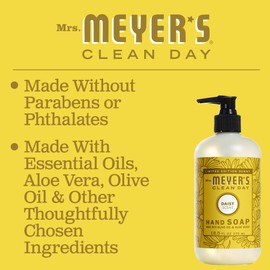MRS. MEYER'S Mrs. Meyer's Hand Soap, Made with Essential Oils, Biodegradable Formula, Daisy, 370 mL