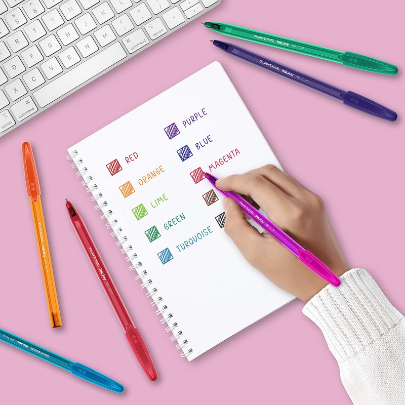 Paper Mate InkJoy 100ST Ballpoint Pens, Medium Point (1.0 mm),