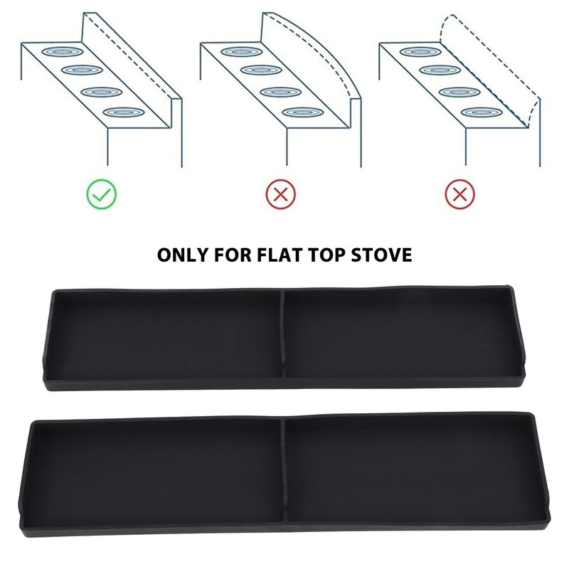 2PCS Stove Top Shelf Silicone Spice Rack Magnetic Back 2