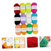 IWOWHERO 12pcs Strands Thick Wool Yarn Knitting Supplies Handmade Yarn