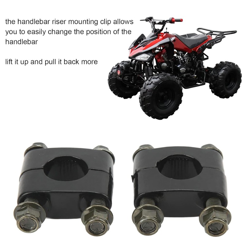 Motorcycle Handlebar Risers, 22mm Universal Mount Kit, 7/8 Inch Aluminum