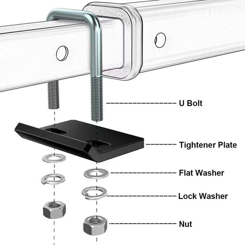 AIMALL Anti-Rattle Stabilizer Hitch Tightener Bracket, Tongue Tow Bar Trailer