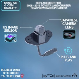 Backup Camera Replaces for 2008-2015 Toyota Land Cruiser OE Part # 86790-60082, 86790-60081, 86790-60080