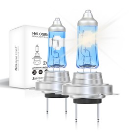 Sinoparcel H7 Halogen Headlight Bulb 3500K Warm White, High or Low Beam Fog Light Bulb, Replacement for Standard 12V 55W Bulb, Pack of 2