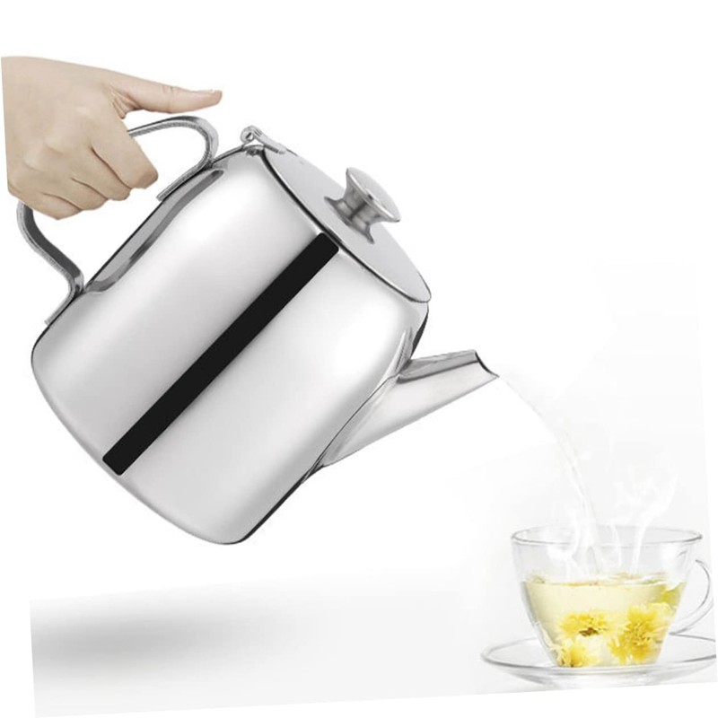 ABOOFAN Stainless Steel Teapot with Modern Design Kettle for Loose