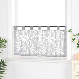 Joyswahl Elisabeth Voile Cafe Style Loop Curtain, Short Curtain