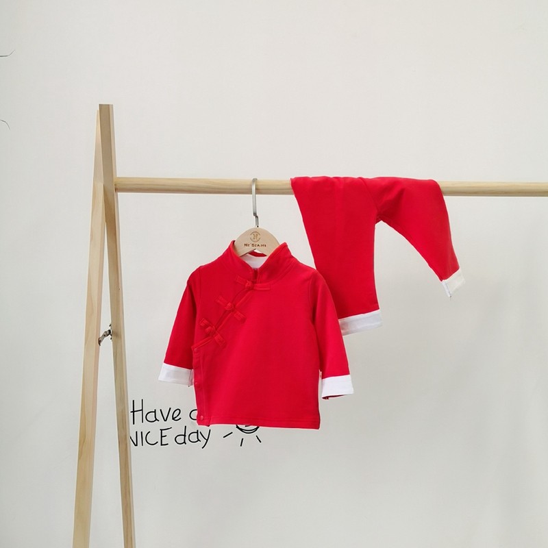 2Pcs/Set Chinese Style Stylish Baby Suit Long Sleeve Infant New