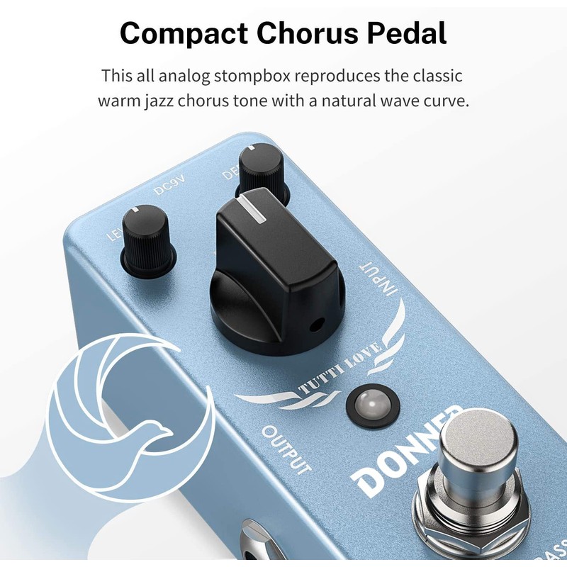 Donner Chorus Pedal, Tutti Love Analog Chorus Effect Classic Warm