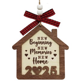 New Home Gift, House Warming Gifts New Home, 2025 Unique Renting and Moving Gift Ideas, Double Layer Wooden Material, Housewarming for Women, Housewarming Décor, Homeowners Hanging Ornaments