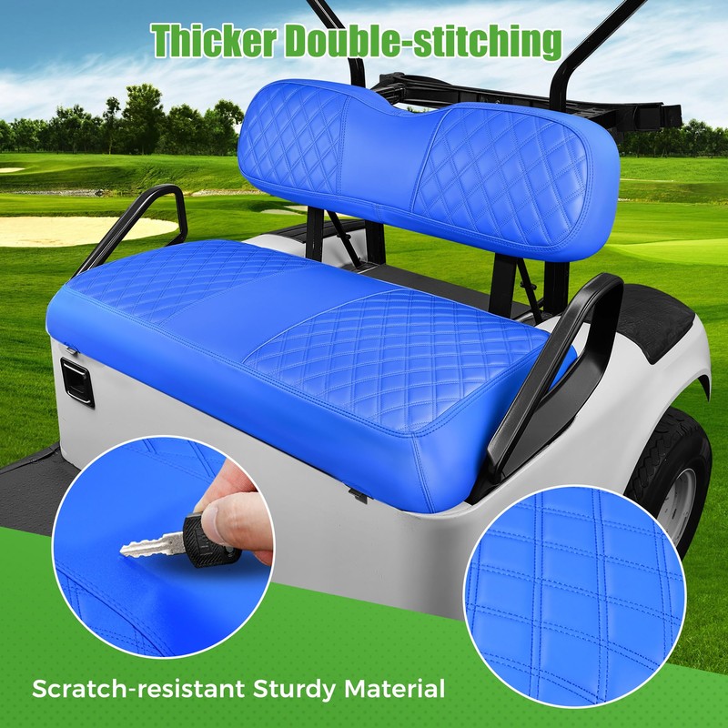 10L0L Golf Cart Leather Front Seat Cover for EZGO TXT