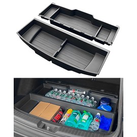 QXZcar Trunk Organizer Tray for 2023-2026 Honda CR-V, Waterproof Insert Cargo Rear Hatch Hidden Storage Box fits Honda CRV EX EX-L LX Accessories 2023 2024 2025