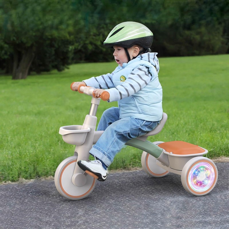 SEREED Colorful Lighting Toddler Tricycle for 2-5 Years Old Boys