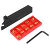 ZQ2020R-3 Lathe Grooving Turning Tool Holder 10pcs SP300 Carbide Inserts