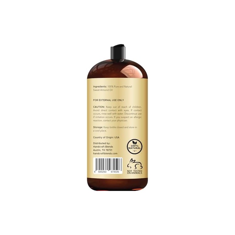 Handcraft Blends Aceite De Almendras Dulces - 28 Fl Oz