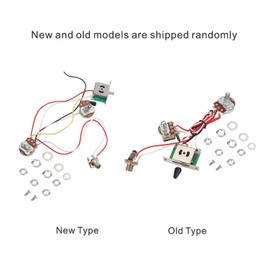 Guitar Harness Kit for Electric Guitar Metallic Pre-Wired 500K 3 Way Push Pull Switch Wiring Harness Kit for Electric Guitar