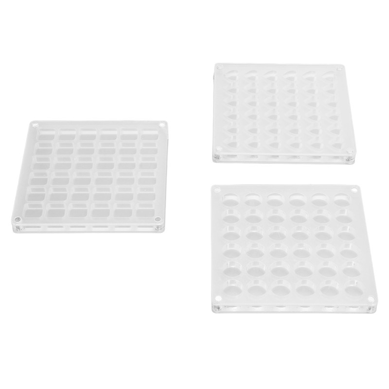 3pcs 36 Grids Acrylic Magnetic Shell Display Case Decorative Shell