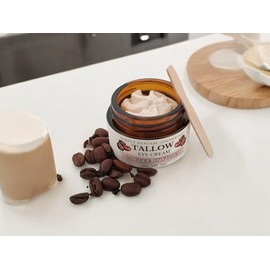 Unbranded Tallow Coffee Infused Eye Cream, Whipped Balm Caffeine Under Eye Face Cream