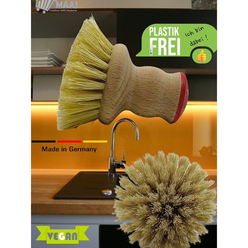 2 x Maaj Pot Brush/Rinse Brush – Vegan – Fibre