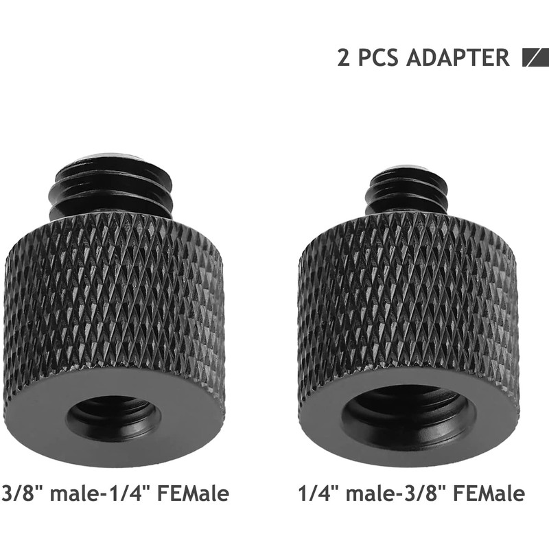 Camera Screw Conversion Adapter, Microphone Screw Adapter, 1/4 Male to