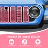 RAZPOY JL Grill Inserts, 7PCS Front Mesh Grille Cover Guard