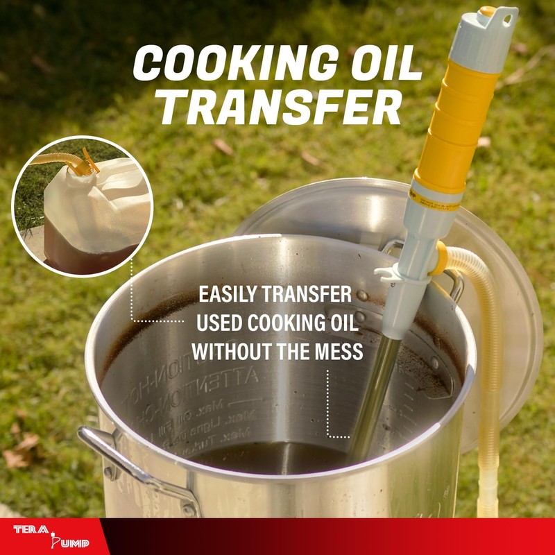 TERA PUMP Battery Powered Outdoor Cooking Oil Filter Pump for