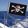 Pirate Jolly Roger Small Flag,12×18 Inch Two Layer Fabric Small