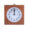 Lancoon Wooden Analog Alarm Clock, Wood Body Non-Ticking Quiet Silent