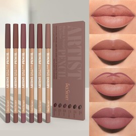 6pcs Nude Lip Liner Set creamy  pencils - Waterproof, Matte Finish, Long-Lasting & Smudge-Proof, Easy to Apply for All Skin Types Lipliner:_Set#407-412