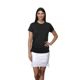 Ladies Grand Teton Short Sleeve Performance Top, UPF 30+ (US, Alpha, Medium, Regular, Regular, Black)