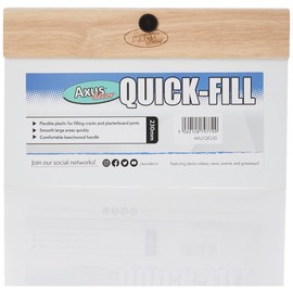 Axus Decor Quick-Fill (Blue Series) Flexible Caulking Blade Beechwood Handle & Flexible Plastic - Wallpaper Smoother Tool for Professional & DIY Projects, Ideal for Cracks, Smoothing (230mm)