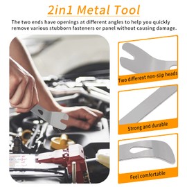 Auto Trim Removal Tools Kit, Wetado 15Pcs Car Panel Removal Tool Interior Trim Kit Fastener Rivet Remover Plastic Pry Tool Set for Automotive Radio Stereo Dash, Door Trim Molding,Upholstery Tool