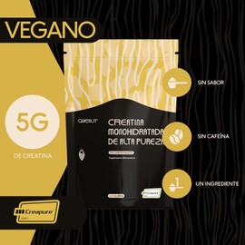 Creatina Monohidratada Creapure 450g – QÜENUT CRE450, 90 Porciones Veganas