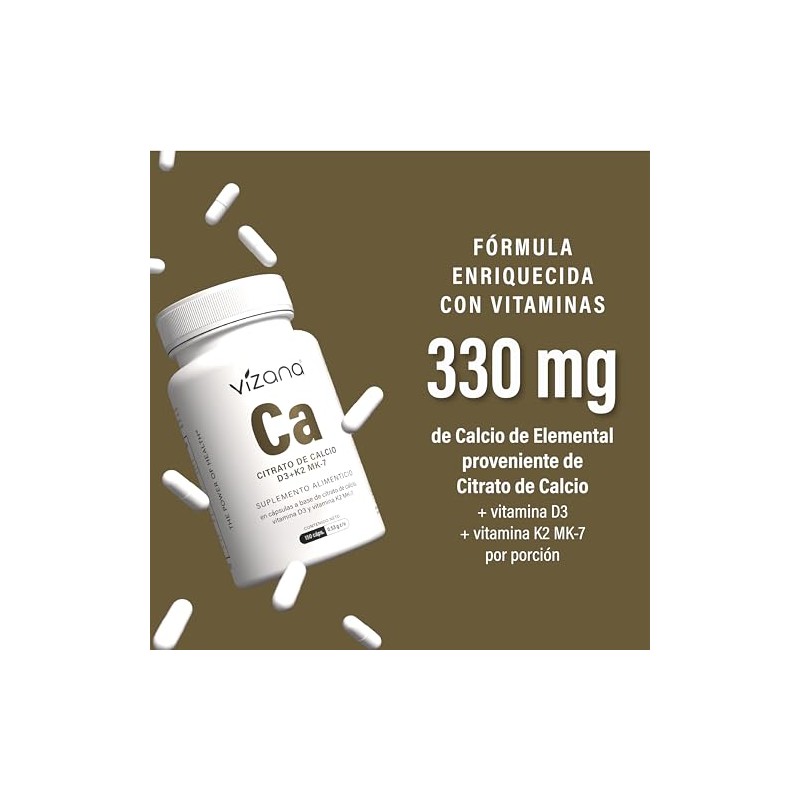 VIZANA NUTRITION | Citrato de Calcio en Cápsulas HPMC Vegetarianas