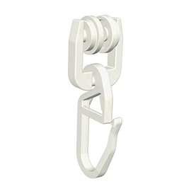 Flairdeco 16071014-0000 T-Laufrollen with folding hook for T-Laufschienen Plastic Box contents: Pack of 100
