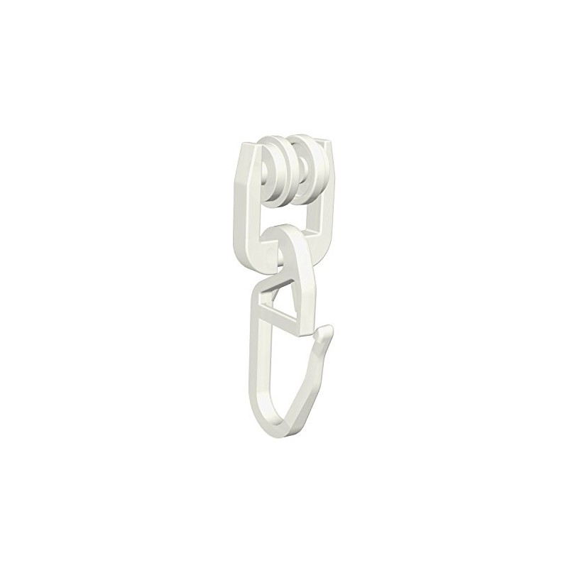 Flairdeco 16071014-0000 T-Laufrollen with folding hook for T-Laufschienen Plastic Box