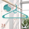 NEATERIZE Thick Heavy Duty Hangers - Aqua Plastic Clothes Hangers