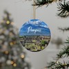 Pompeii Christmas Ornament – Double-Sided Ceramic Tree Decoration Featuring Mount